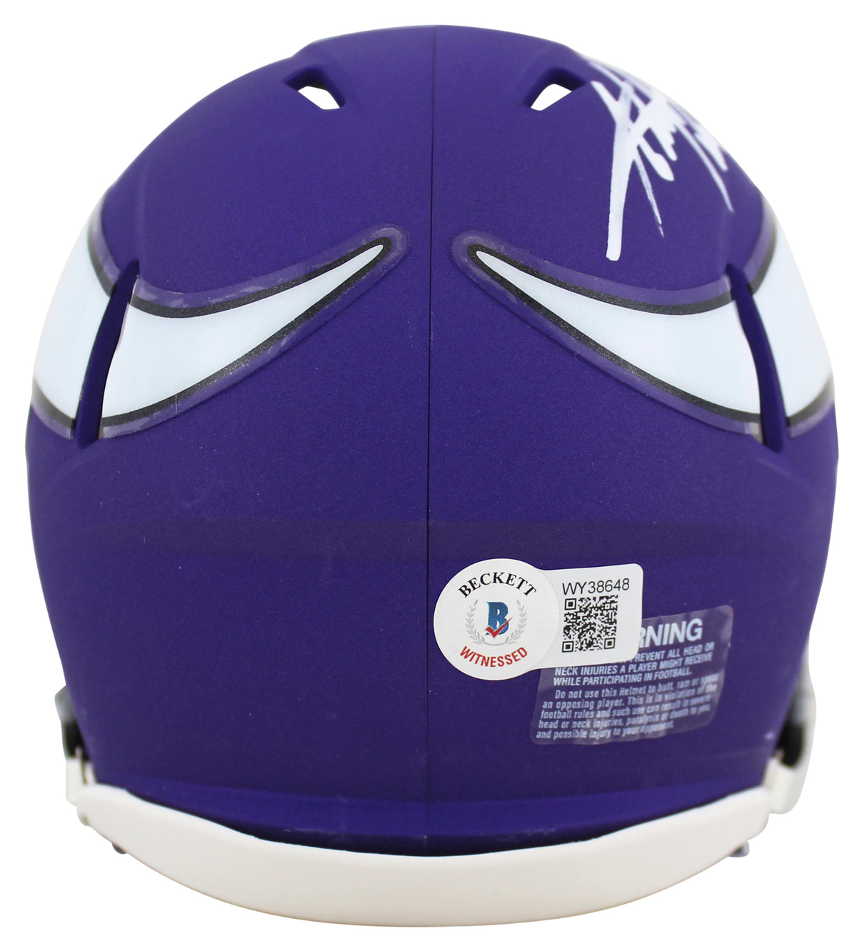 Vikings Adrian Peterson "All Day" Signed Speed Mini Helmet w/ Case BAS Witnessed