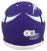 Vikings Adrian Peterson "All Day" Signed Speed Mini Helmet w/ Case BAS Witnessed