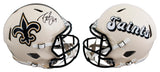 Saints Drew Brees Signed Retro Full Size Speed Proline Helmet BAS Witnessed
