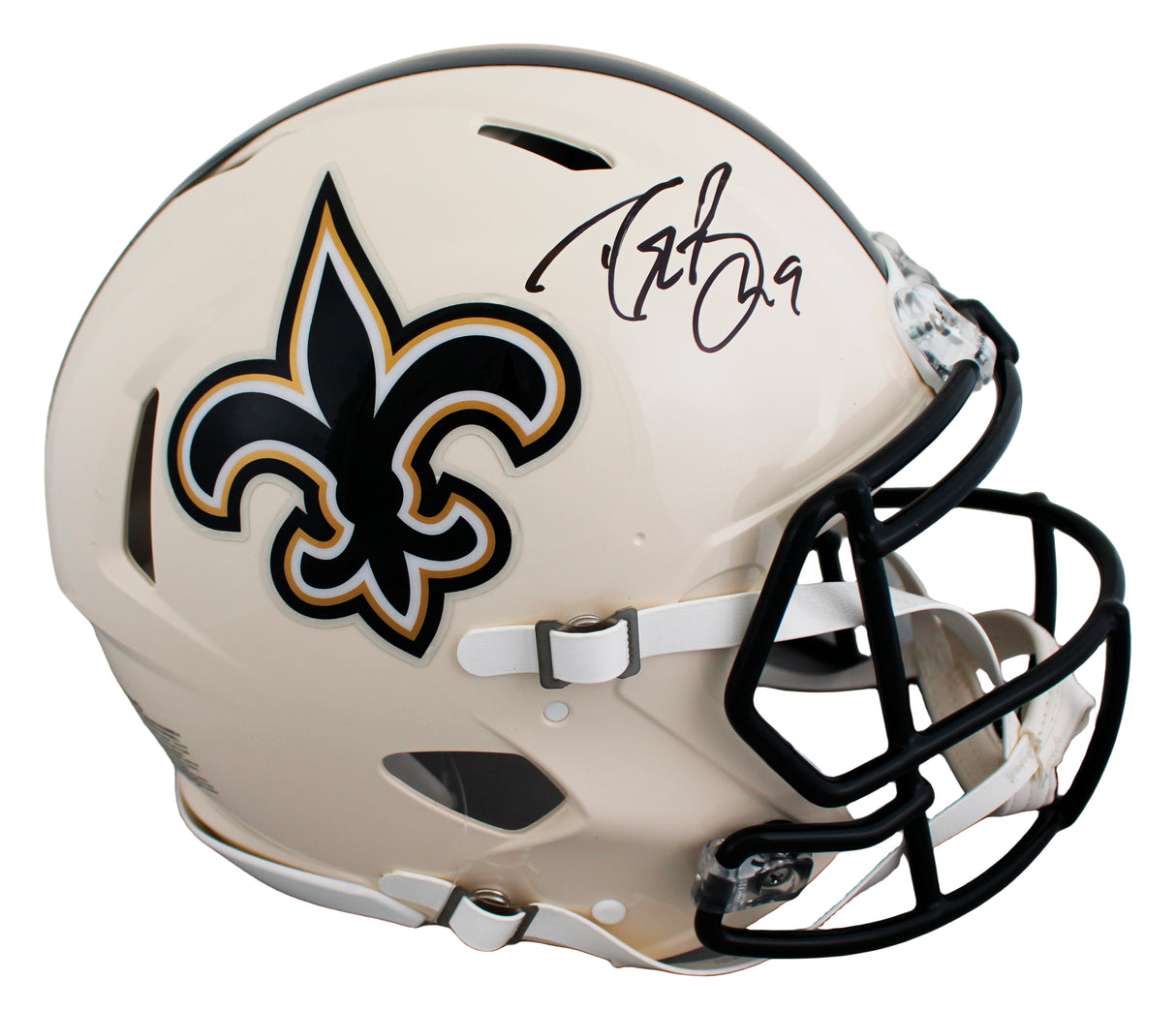Saints Drew Brees Signed Retro Full Size Speed Proline Helmet BAS Witnessed