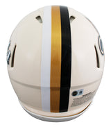 Saints Drew Brees Signed Retro Full Size Speed Proline Helmet W/ Case BAS Wit