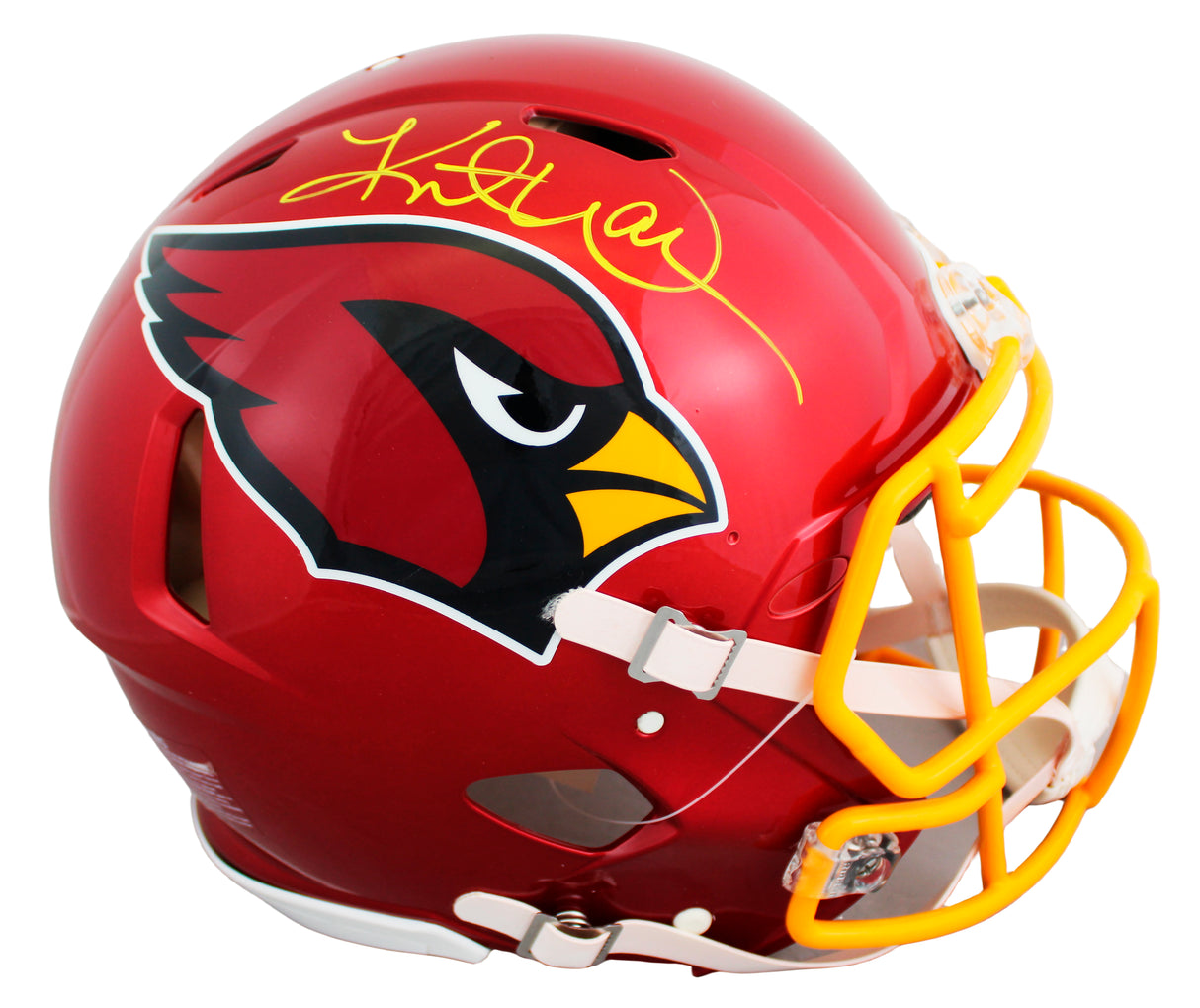 Cardinals Kurt Warner Signed Flash Full Size Speed Proline Helmet BAS Witnessed