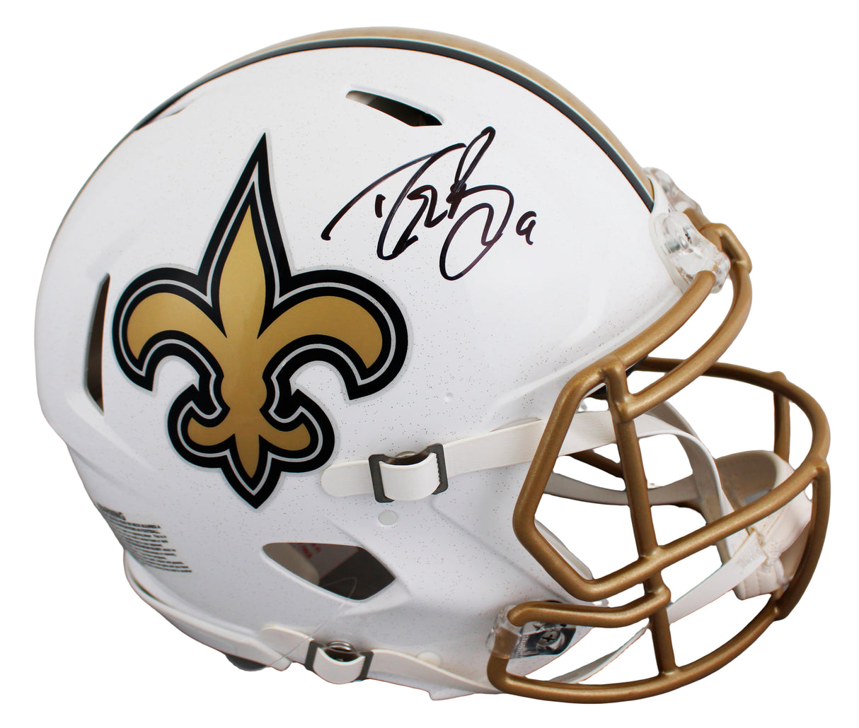 Saints Drew Brees Signed 2025 On-Field Alt Full Size Speed Proline Helmet BAS W