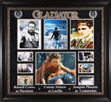 Gladiator (3) Crowe, Phoenix, & Nielsen Authentic Signed Framed Display BAS