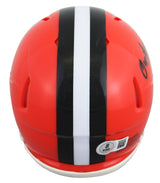 Browns Ozzie Newsome "HOF 99" Signed 2024 Speed Mini Helmet W/ Case BAS Witness