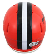 Browns Ozzie Newsome "HOF 99" Signed 2024 Speed Mini Helmet W/ Case BAS Witness