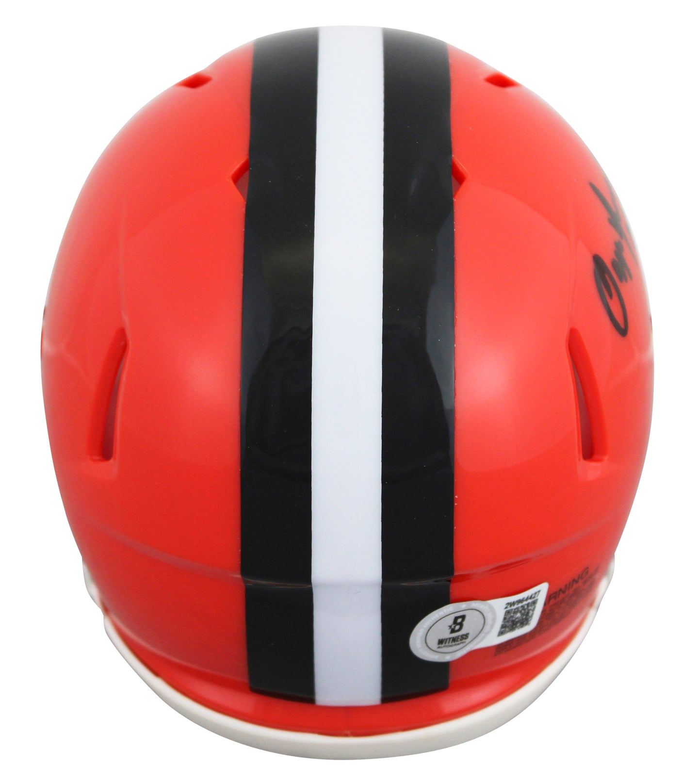 Browns Ozzie Newsome "HOF 99" Signed 2024 Speed Mini Helmet W/ Case BAS Witness