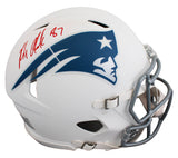 Patriots Rob Gronkowski Signed Rivalries F/S Speed Proline Helmet W/ Case BAS W