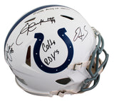 Colts (3) Faulk, Dickerson & James Signed F/S Speed Proline Helmet W/ Case BAS W