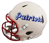 Patriots Rob Gronkowski Signed Retro F/S Speed Proline Helmet W/ Case BAS Wit