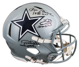 Cowboys SB MVPs (3) Smith, Staubach & White Signed F/S Speed Proline Helmet BAS