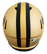 Saints Drew Brees Signed Rave Riddell Full Size Speed Proline Helmet BAS Witness