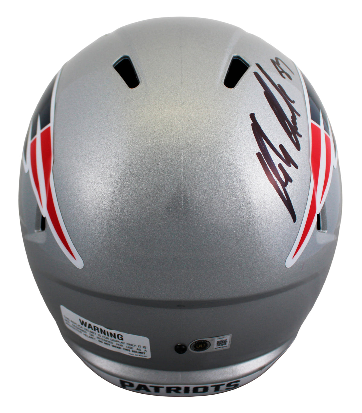 Patriots Rob Gronkowski Signed Full Size Speed Rep Helmet W/ Case BAS Witnessed