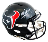 Texans Andre Johnson Signed Full Size Speed Rep Helmet W/ Case BAS Witnessed
