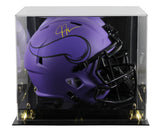 Vikings Justin Jefferson Signed Rave Full Size Speed Rep Helmet W/ Case BAS Wit