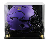 Vikings Justin Jefferson Signed Rave F/S Speed Proline Helmet W/ Case BAS Wit