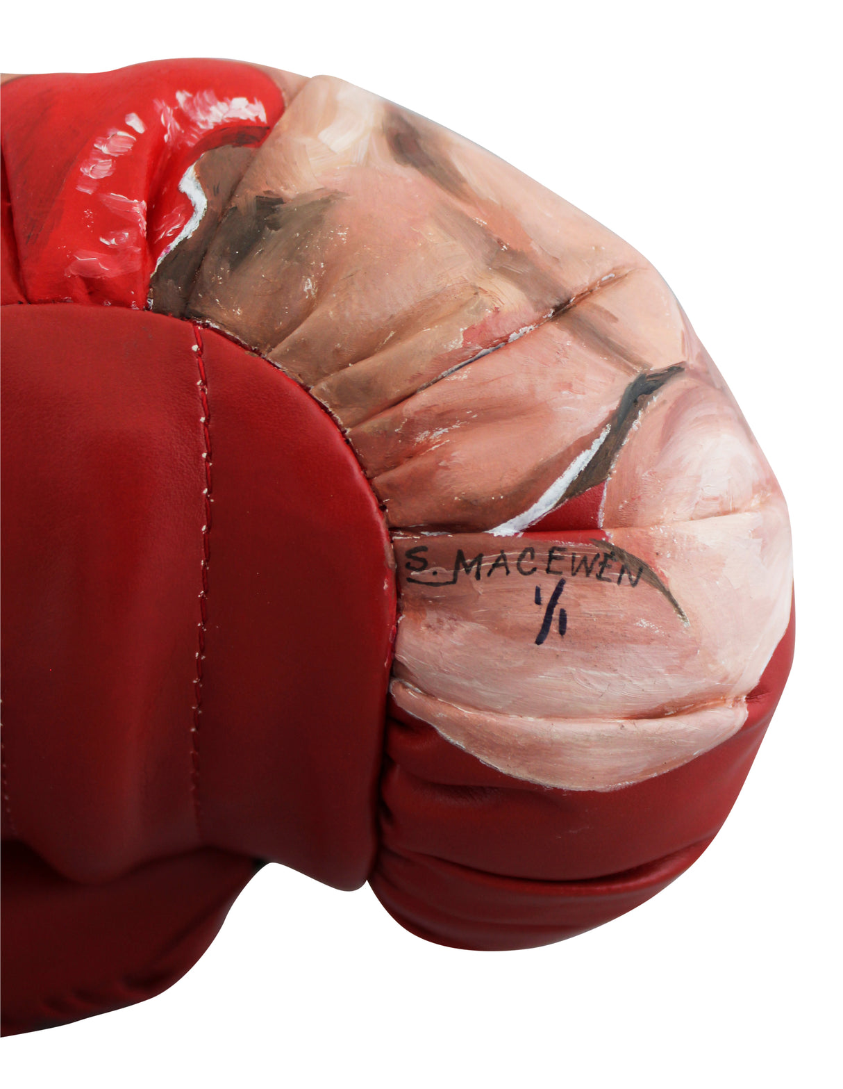 Mike Tyson Signed Hand Painted LE 1/1 By MacEwen Everlast Boxing Glove Fanatics