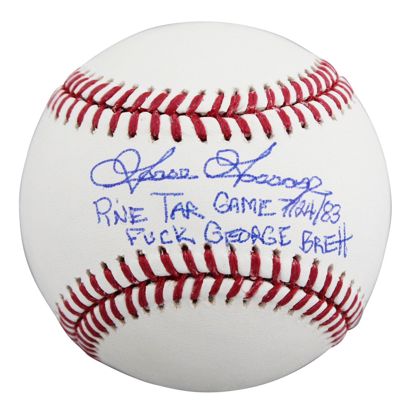 Yankees Goose Gossage "2x Insc" Authentic Signed Baseball W/ Case JSA Witness