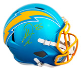 Chargers Antonio Gates Signed Flash Full Size Speed Rep Helmet W/ Case BAS Wit