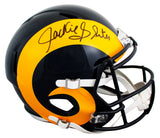 Rams Jackie Slater Signed 1981-99 TB Full Size Speed Rep Helmet BAS Witnessed
