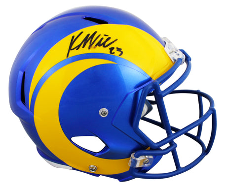 Rams Kyren Williams Signed Full Size Speed Rep Helmet BAS Witnessed #BM06166