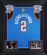Thunder Shai Gilgeous-Alexander Signed Blue Nike Icon Framed Jersey JSA #CG07619