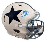 Cowboys Emmitt Smith Signed Retro Full Size Speed Rep Helmet BAS Witnessed