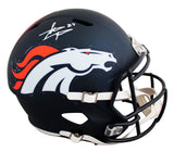 Broncos Steve Atwater Signed Full Size Speed Rep Helmet W/ Case BAS Witnessed