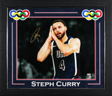 USA Stephen Curry Signed 16x20 Night Night Spotlight Closeup Framed Photo BAS W