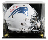 Patriots Rob Gronkowski Signed Rivalries F/S Speed Proline Helmet W/ Case BAS W