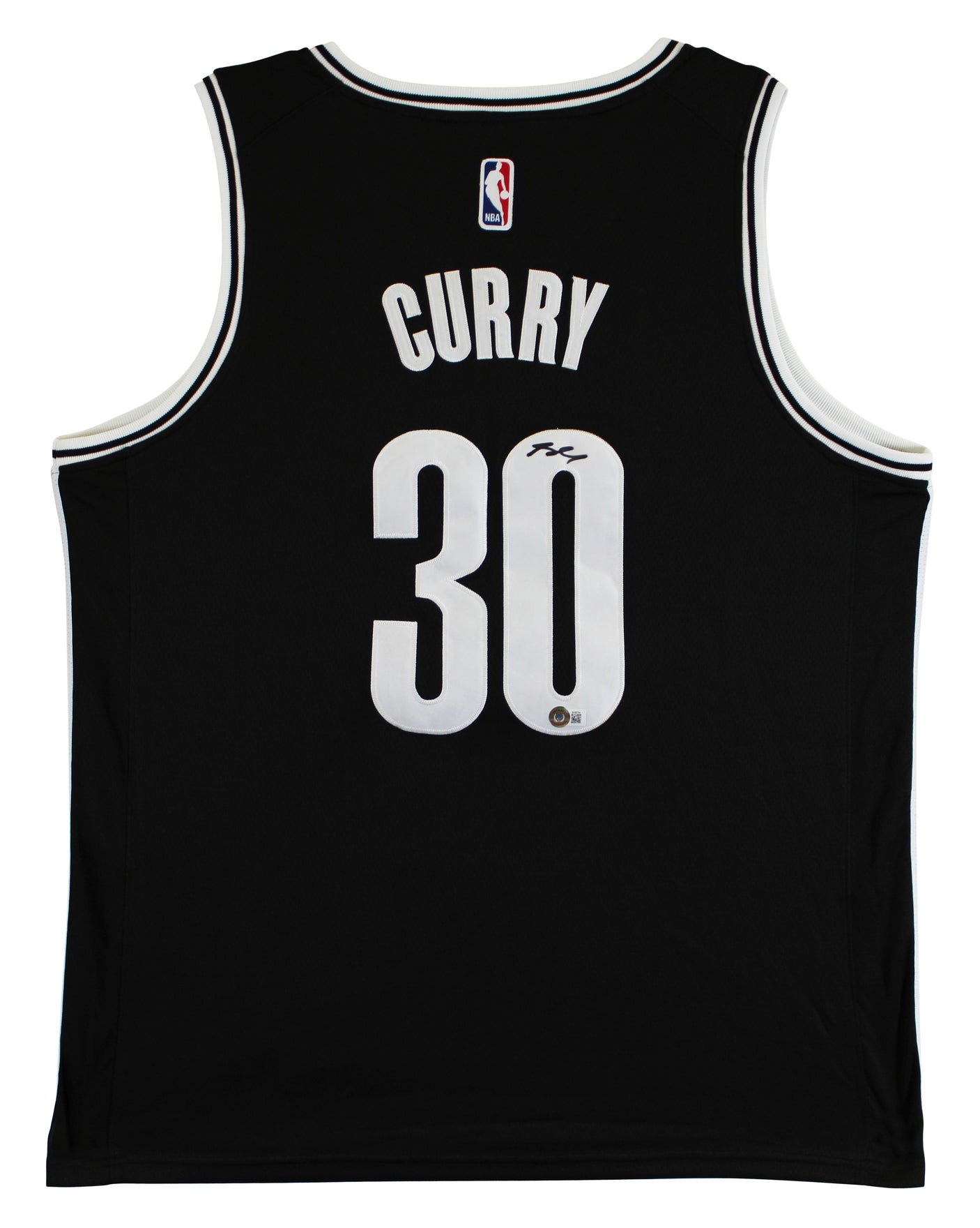 Nets Seth Curry Authentic Signed Black Nike Swingman Jersey BAS #BK88794