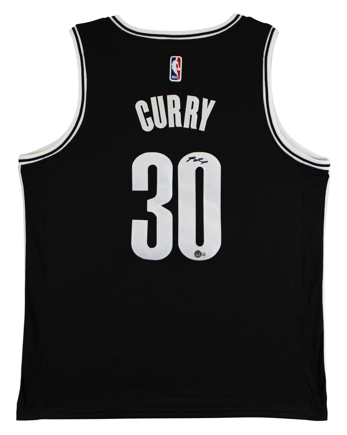 Nets Seth Curry Authentic Signed Black Nike Swingman Jersey BAS #BK88794