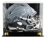 Bills (3) Reed, Kelly & Thomas Signed Slate F/S Speed Proline Helmet W/ Case BAS