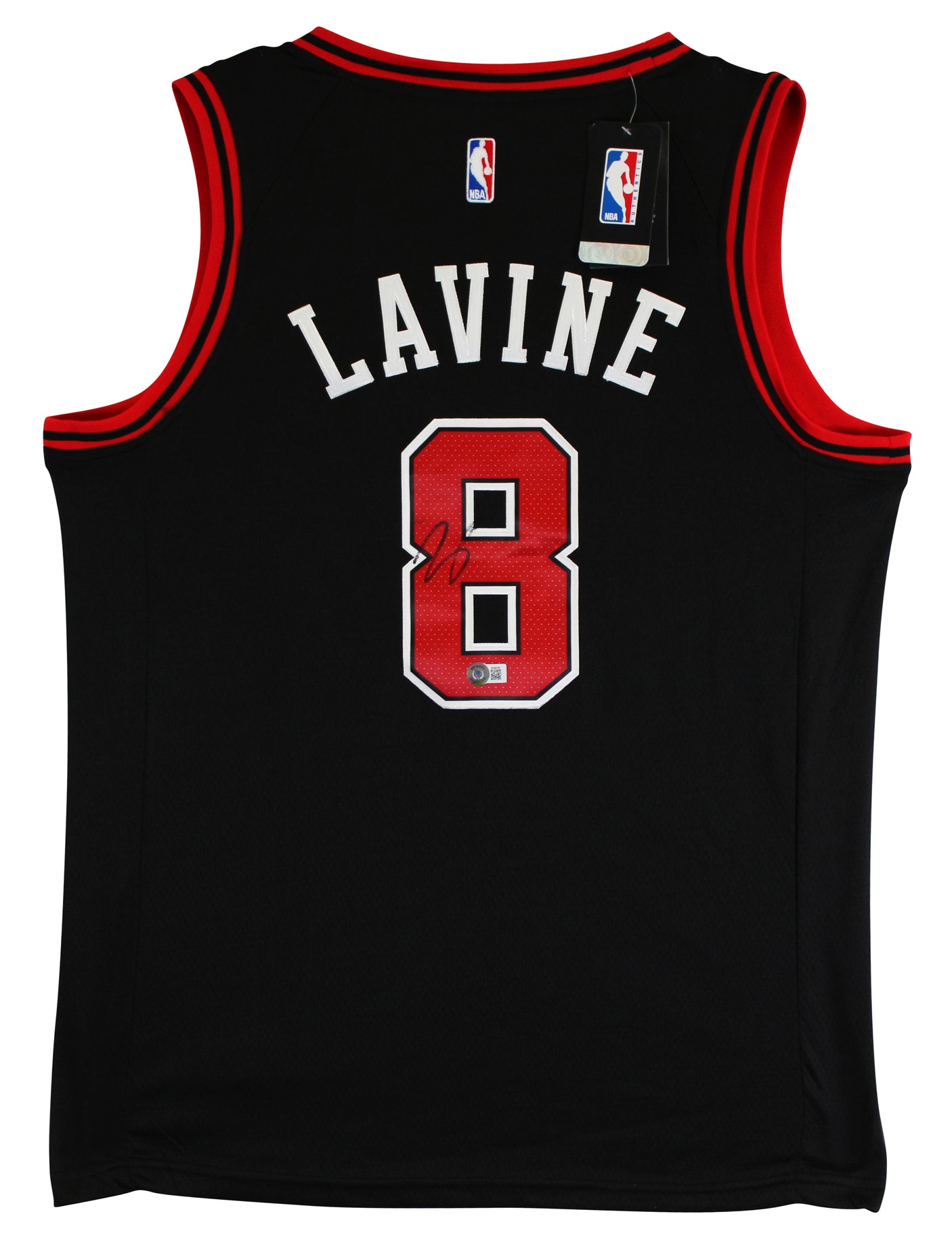 Bulls Zach LaVine Authentic Signed Black Nike Swingman Jersey BAS #BK88788