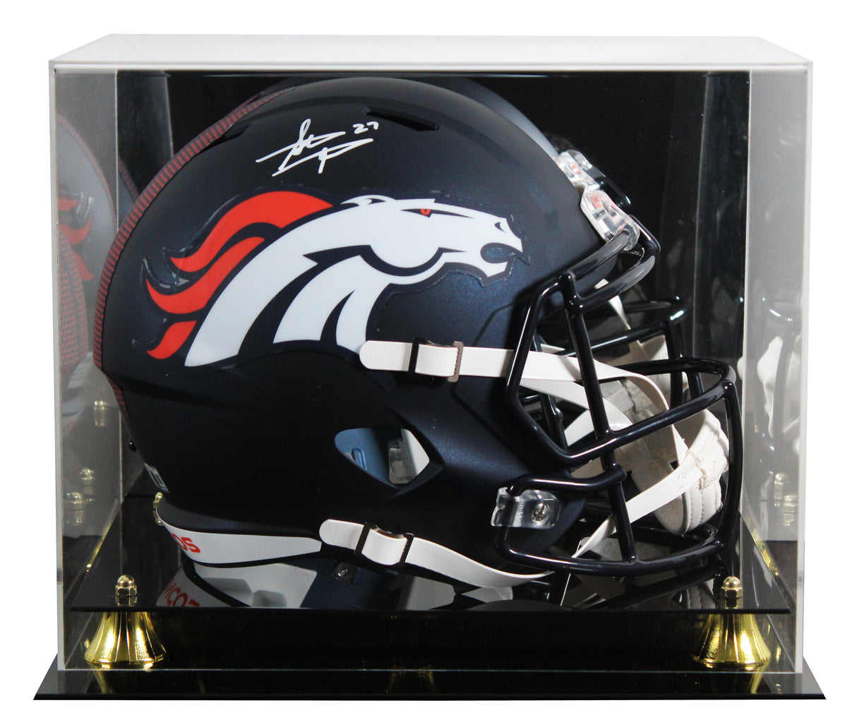Broncos Steve Atwater Signed Full Size Speed Rep Helmet W/ Case BAS Witnessed