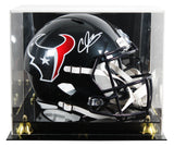 Texans Andre Johnson Signed Full Size Speed Rep Helmet W/ Case BAS Witnessed