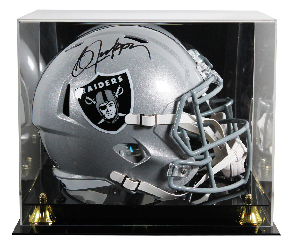 Raiders Bo Jackson Signed Full Size Speed Rep Helmet W/ Case BAS Witnessed