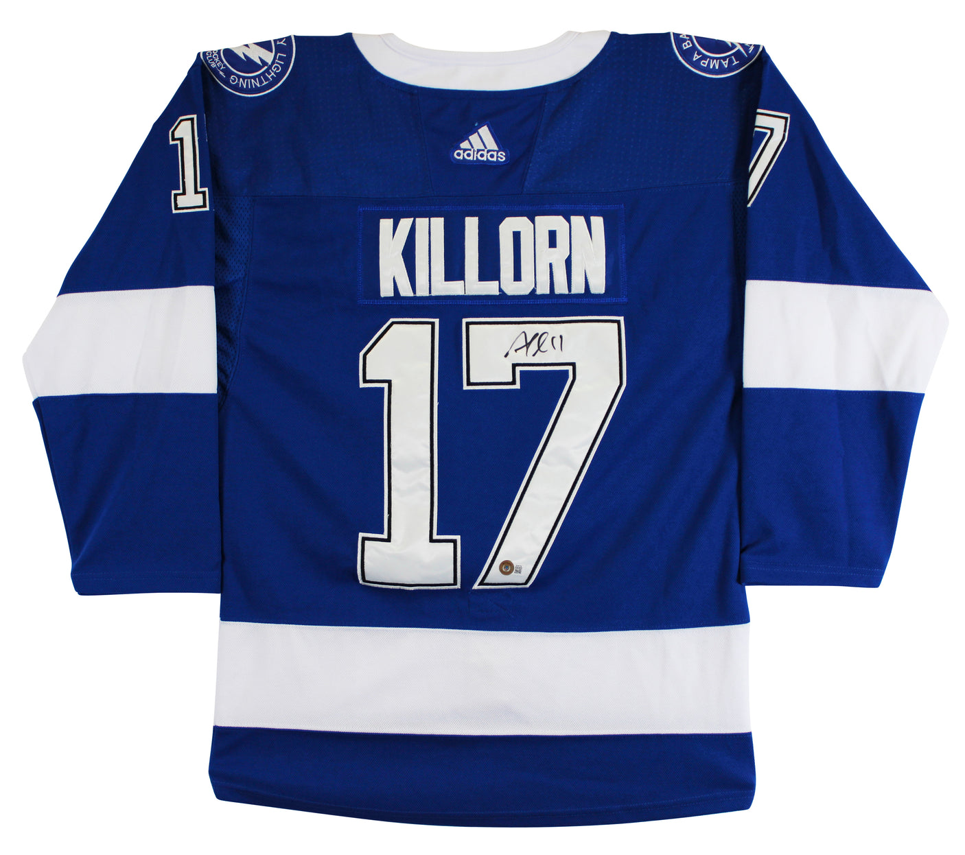 Lightning Alex Killorn Authentic Signed Blue Adidas Jersey BAS #BK88789