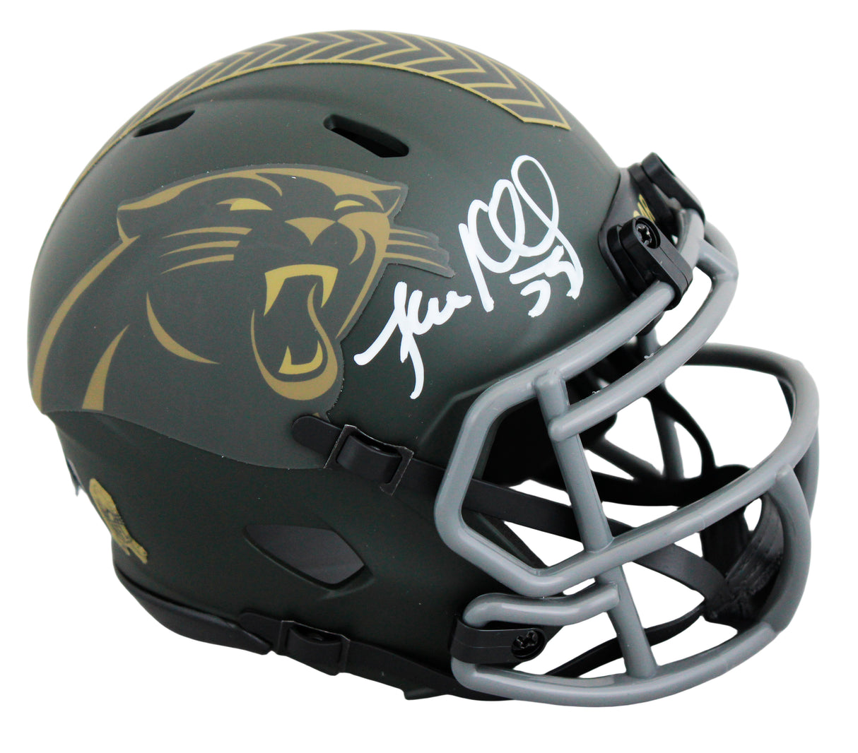 Panthers Luke Kuechly Signed 2025 STS IV Speed Mini Helmet W/ Case BAS Witnessed