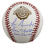 D-Backs Luis Gonzalez "2x Insc" Signed 2001 WS Logo Baseball BAS #2W636574