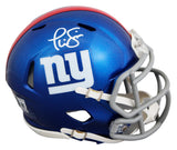 Giants Phil Simms Authentic Signed Speed Mini Helmet W/ Case BAS Witnessed
