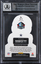 Cowboys Tony Dorsett Signed 2022 Panini Mosaic Busted #11 Card Auto 10! BAS Slab