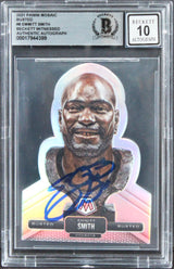 Cowboys Emmitt Smith Signed 2022 Panini Mosaic Busted #8 Card Auto 10! BAS Slab