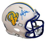 Rams Marshall Faulk Authentic Signed Retro Speed Mini Helmet BAS Witnessed
