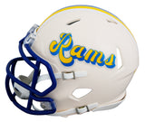 Rams Marshall Faulk Authentic Signed Retro Speed Mini Helmet W/ Case BAS Witness