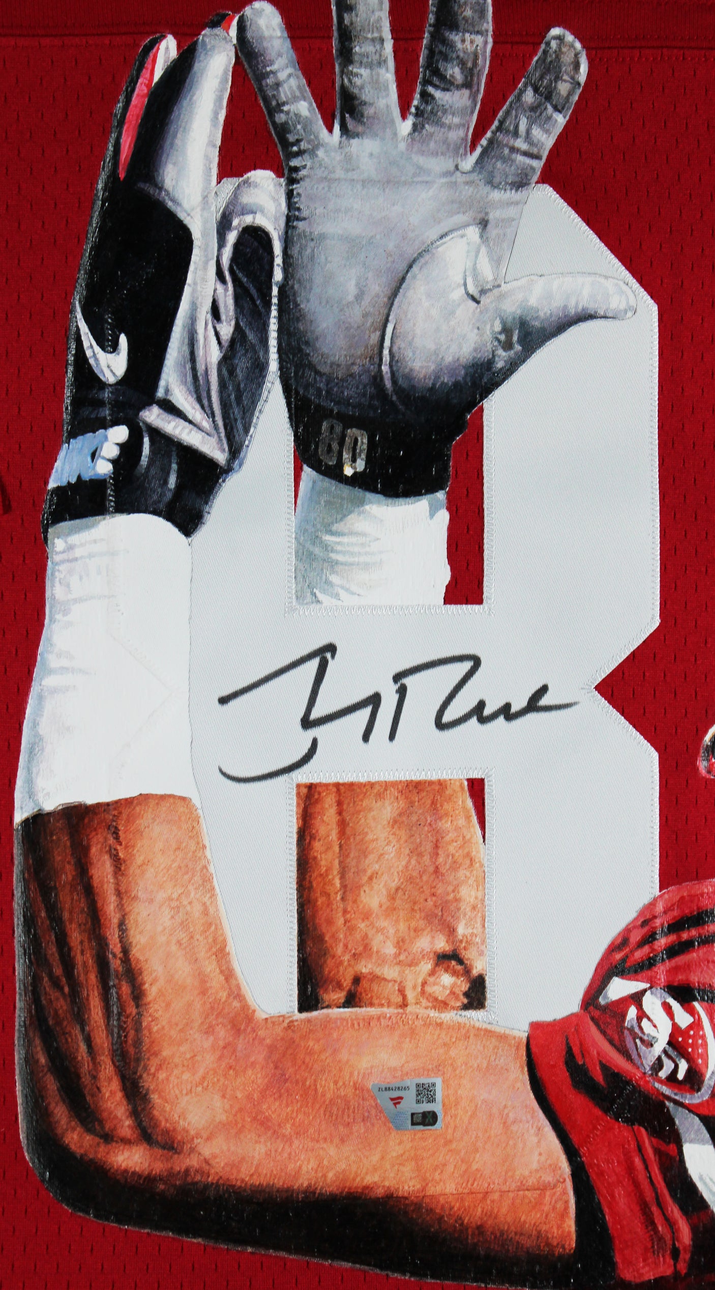Jerry Rice Signed Hand Painted LE 1/1 By William Zavala Framed Jersey Fanatics