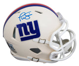 Giants Phil Simms Authentic Signed Retro Speed Mini Helmet BAS Witnessed