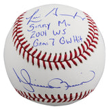 Mariano Rivera & Luis Gonzalez "Sorry Mo" Signed Oml Baseball BAS Witnessed