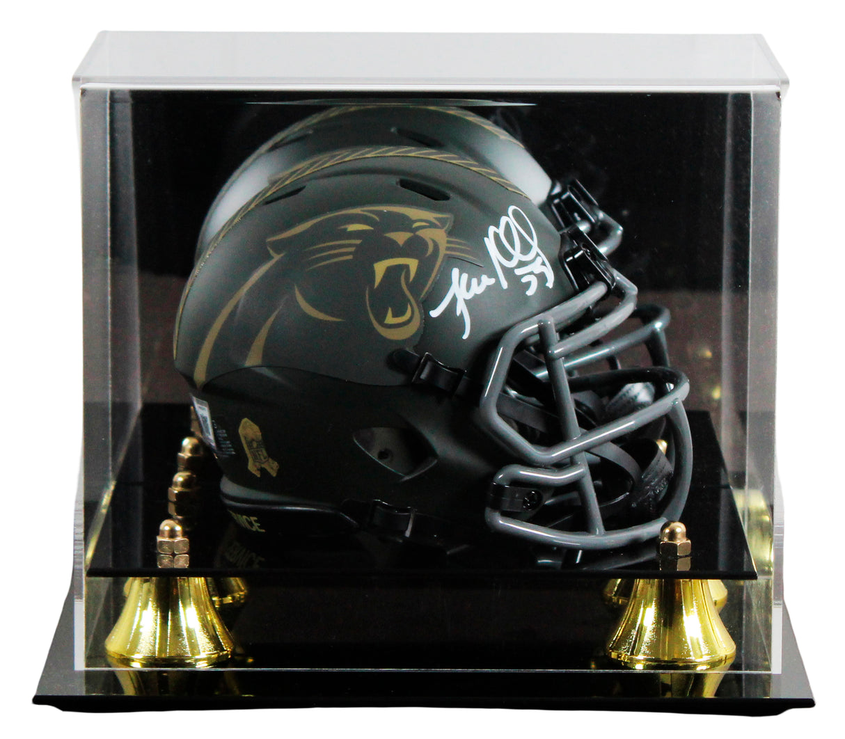 Panthers Luke Kuechly Signed 2025 STS IV Speed Mini Helmet W/ Case BAS Witnessed