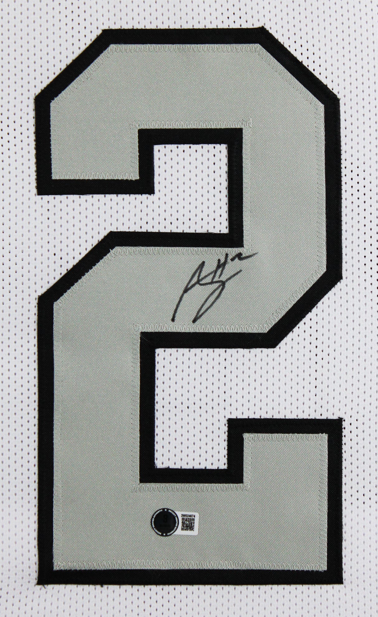 Ashton Jeanty Authentic Signed White Color Rush Pro Style Framed Jersey BAS Wit